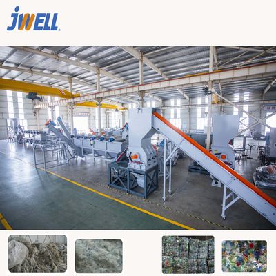 เครื่องรีไซเคิลขยะพลาสติก CE 1000kg / H ขวด PET เครื่องซักผ้าบด