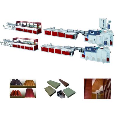 เครื่องทำแผ่นพื้นในร่ม JWELL PE WPC PVC Profile Extrusion Line