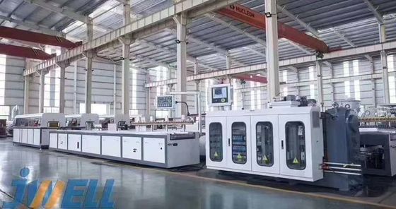 เครื่องทำประตูหน้าต่างแผ่นพลาสติกไม้ JWELL PE PP PVC WPC Profile Extrusion Line