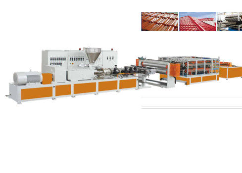 JWELL PVC ASA PMMA กระเบื้องเรซินสังเคราะห์เครื่องอัดรีดโปรไฟล์พีวีซี