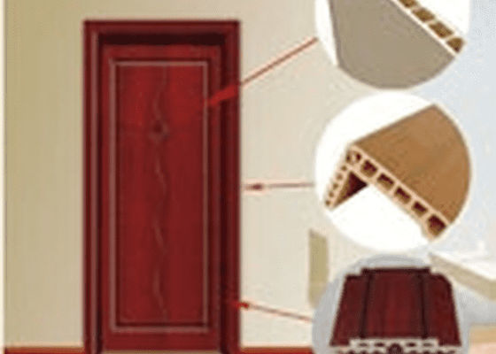 JWELL Wood Hollow Door Wpc เครื่องอัดรีดโปรไฟล์ Pvc