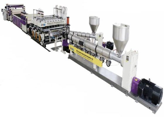 แบบฟอร์มอาคารทำงาน Double Out Pp Hollow Sheet Extrusion Line