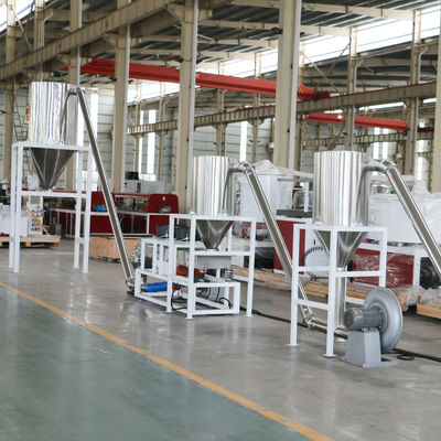 JWELL เครื่องรีไซเคิลพลาสติกเสีย PVC Counter Conical Twin Screw Granulator Machine